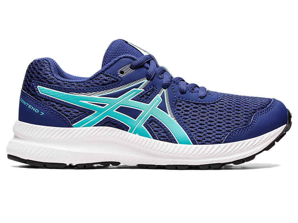 Kids' Asics Contend 7 Grade School Running Shoes Blue | 1576-RMWDL