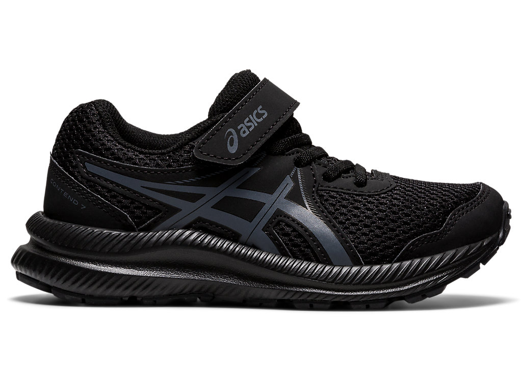 Kids' Asics Contend 7 Pre-School Running Shoes Black / Grey | 2576-ZSANK