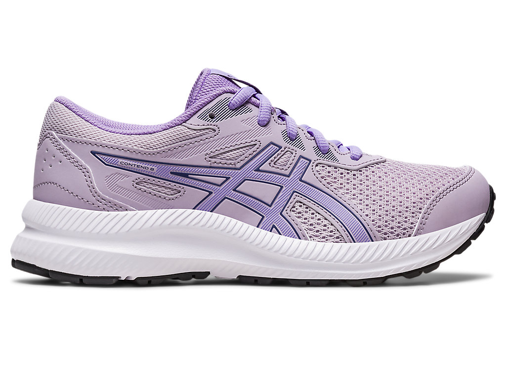 Kids' Asics Contend 8 Grade School Running Shoes Purple / Purple | 0231-RKUEZ