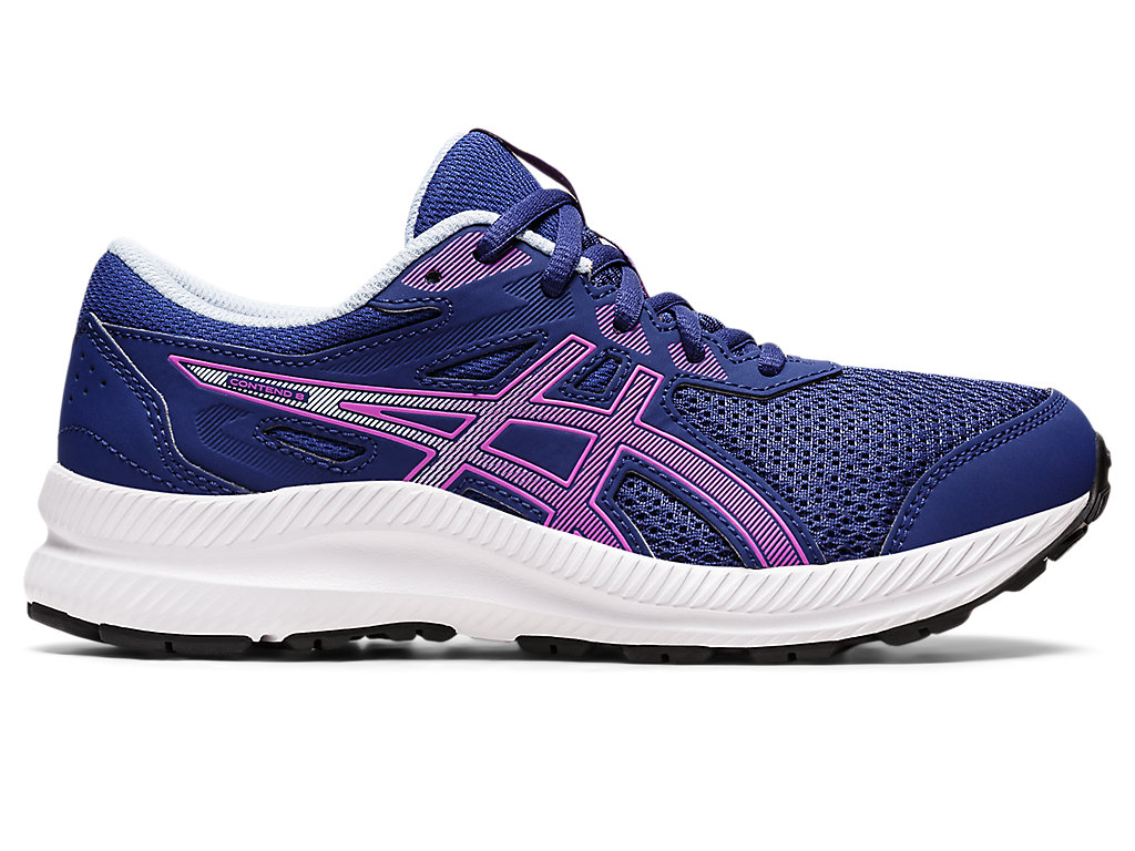 Kids' Asics Contend 8 Grade School Running Shoes Blue / Purple | 6518-ZGLTB