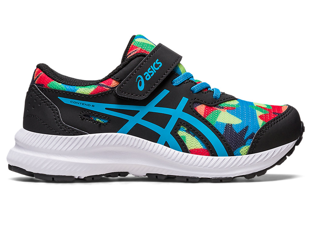 Kids' Asics Contend 8 Pre-School Running Shoes Black / Blue | 1346-VNJWP