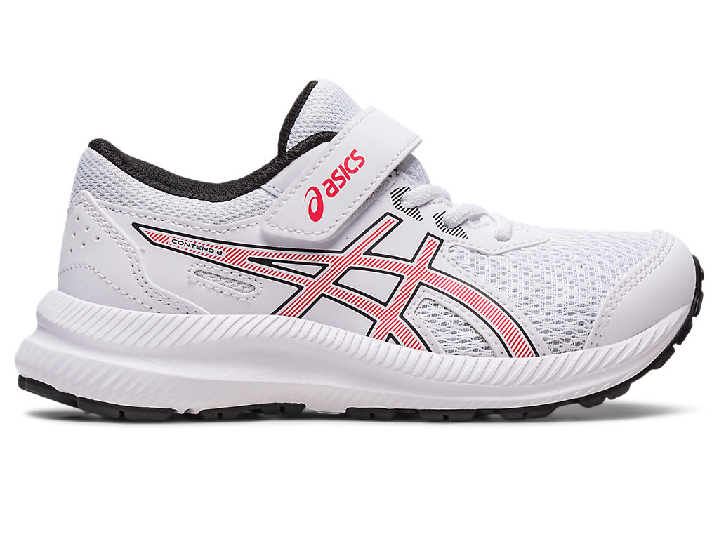 Kids' Asics Contend 8 Pre-School Running Shoes White / Red | 8302-WYLDN