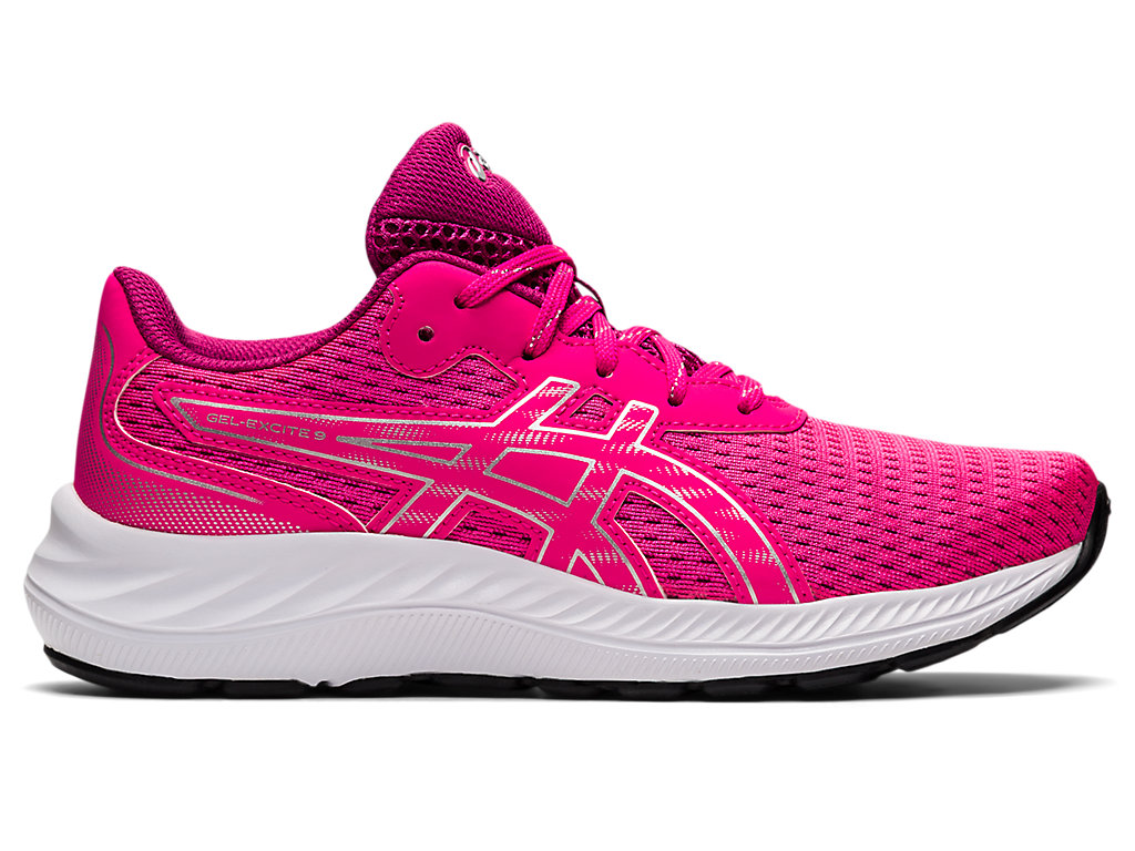 Kids' Asics Gel-Excite 9 Grade School Running Shoes Pink / Silver | 4098-QJXRS