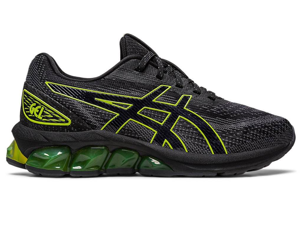 Kids' Asics Gel-Quantum 180 Vii Grade School Sneakers Black / Light Green | 5039-OUQTK