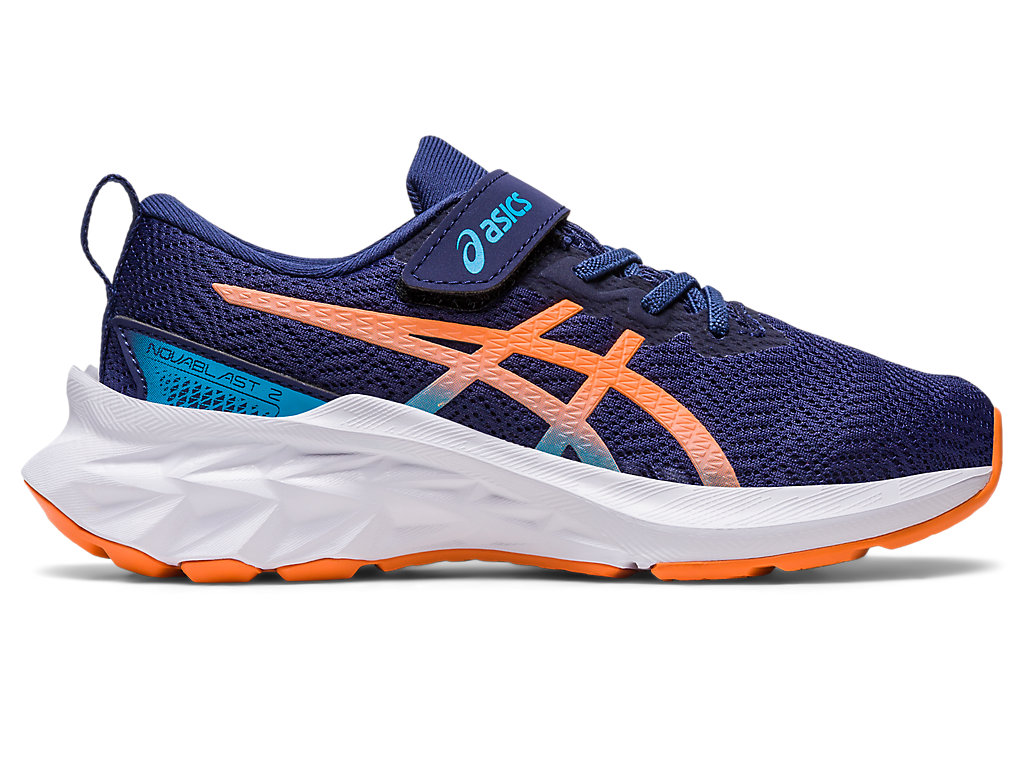 Kids' Asics Novablast 2 Pre-School Running Shoes Indigo Blue / Orange Coral | 1980-LRMNP