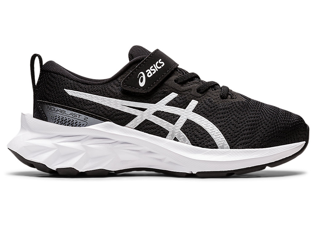 Kids' Asics Novablast 2 Pre-School Running Shoes Black / White | 9251-FRLNA