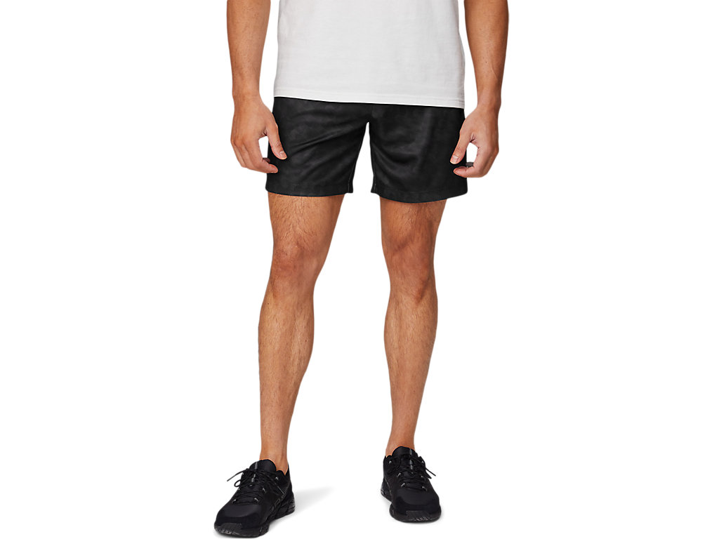 Men's Asics 7in Knit Training Shorts Black | 3261-RMVSX