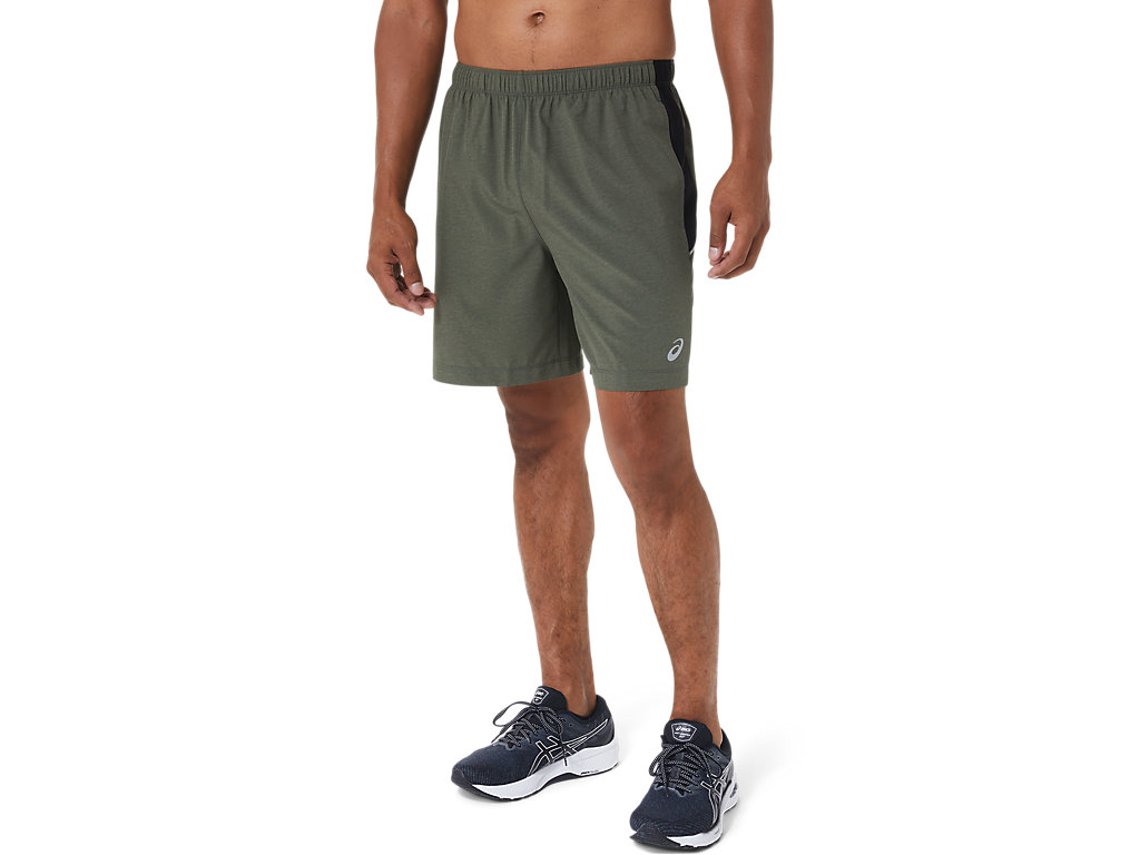 Men's Asics 7in Pr Lyte Shorts Green / Black | 4680-WEUKM