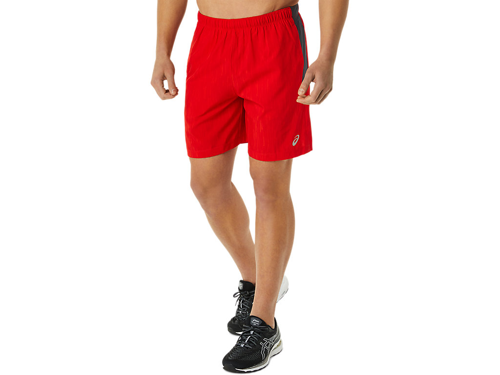 Men's Asics 7in Pr Lyte Shorts Red / Grey | 5871-SRDOT