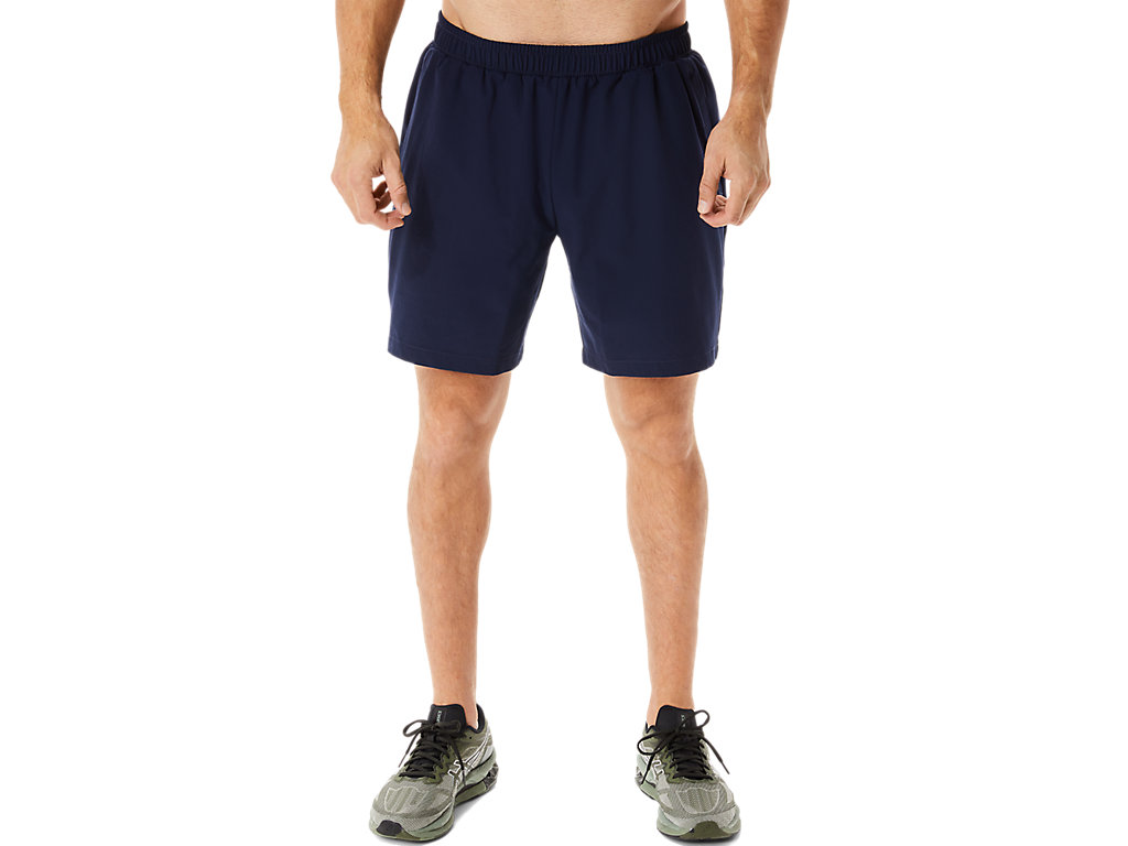 Men's Asics 7in Woven Shorts Navy | 0968-JSVAX