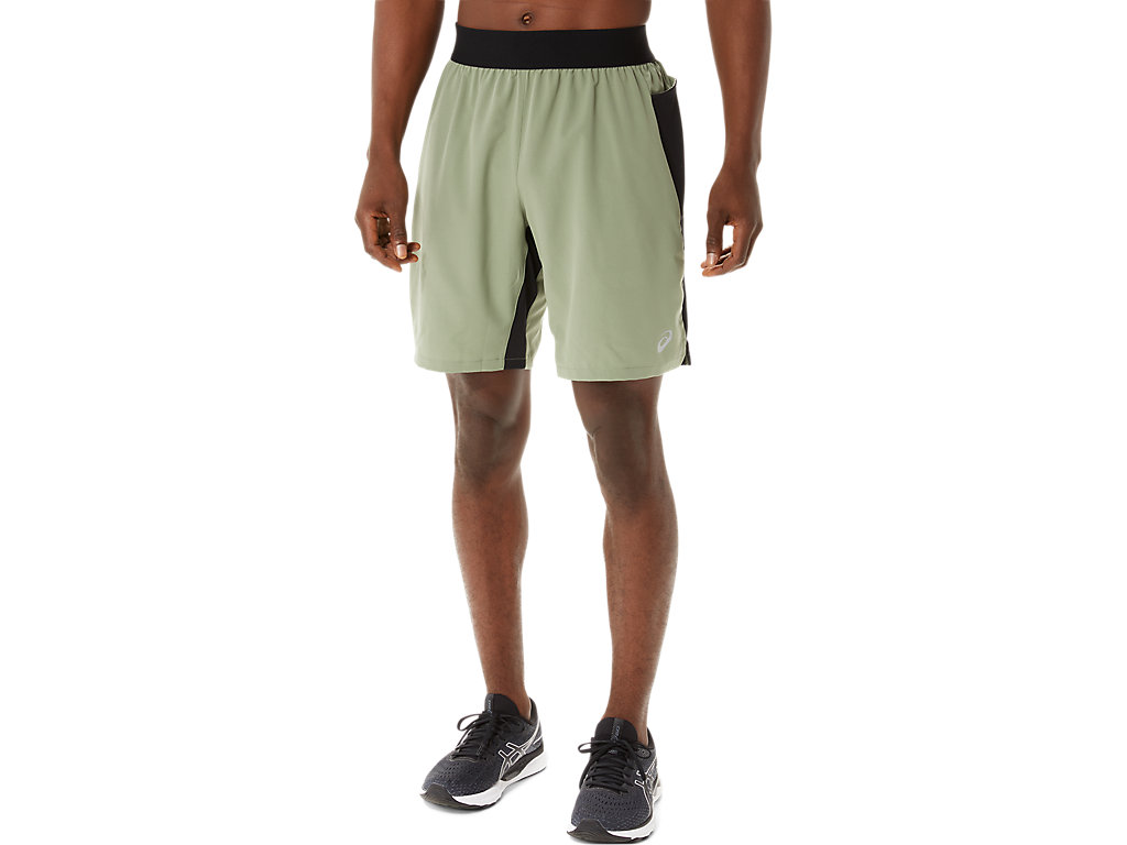 Men's Asics 9in Mixer Shorts Green / Black | 2946-QWMFH