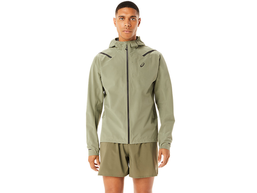 Men's Asics Accelerate Waterproof 2.0 Jackets Green | 7368-ANILZ