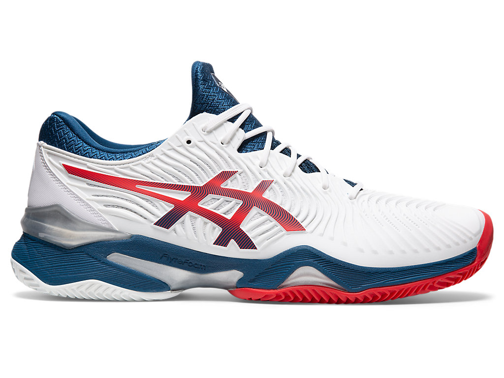 Men's Asics Court Ff 2 Clay Tennis Shoes White / Blue | 7403-PQRBN