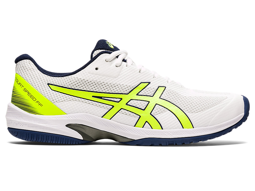 Men's Asics Court Speed Ff Tennis Shoes White / Yellow | 0831-LRYNW