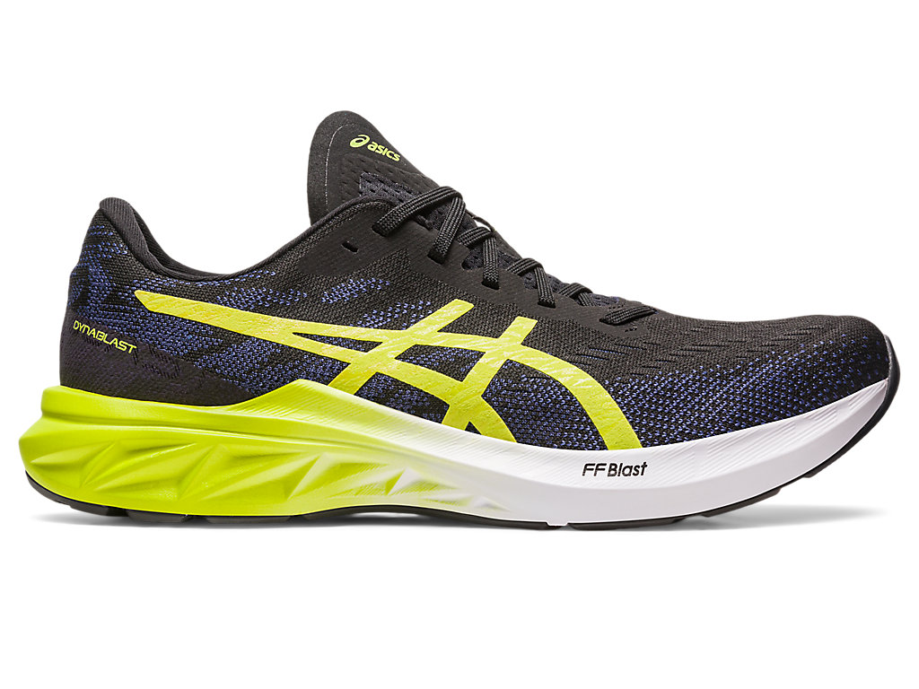 Men's Asics Dynablast 3 Running Shoes Black / Light Green | 2751-FMLRS