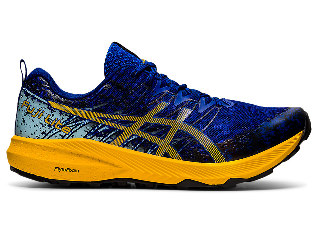 Men's Asics Fuji Lite 2 Trail Running Shoes Blue | 7413-LIHKX