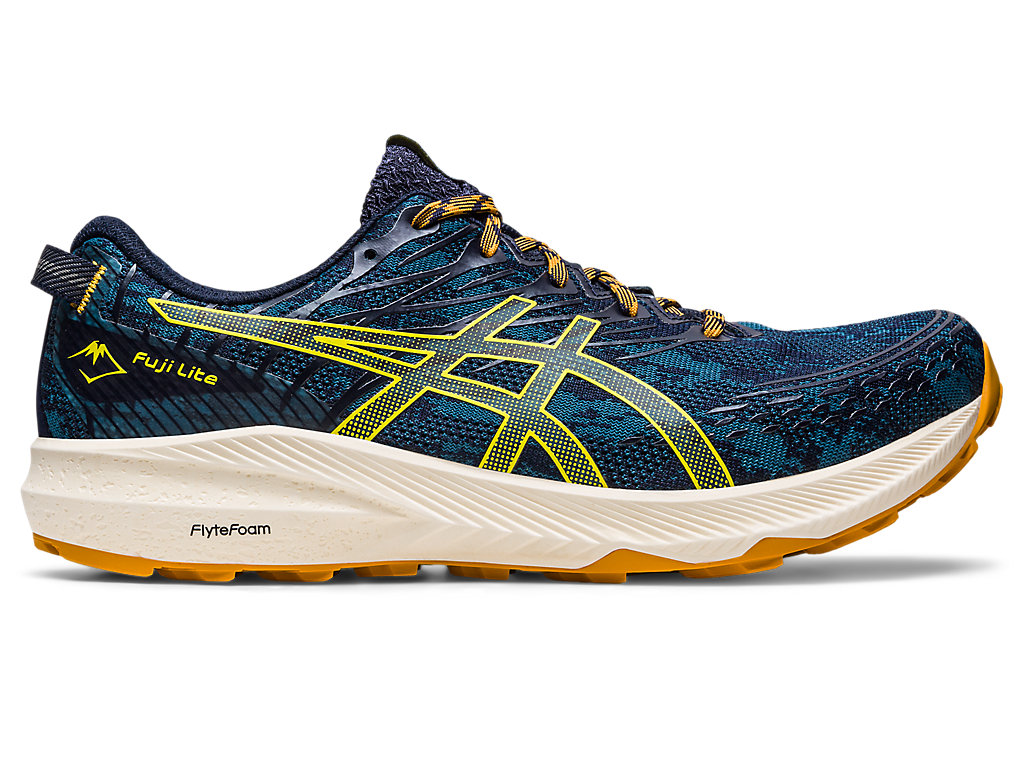 Men's Asics Fuji Lite 3 Trail Running Shoes Turquoise / Yellow | 7016-WPNXF