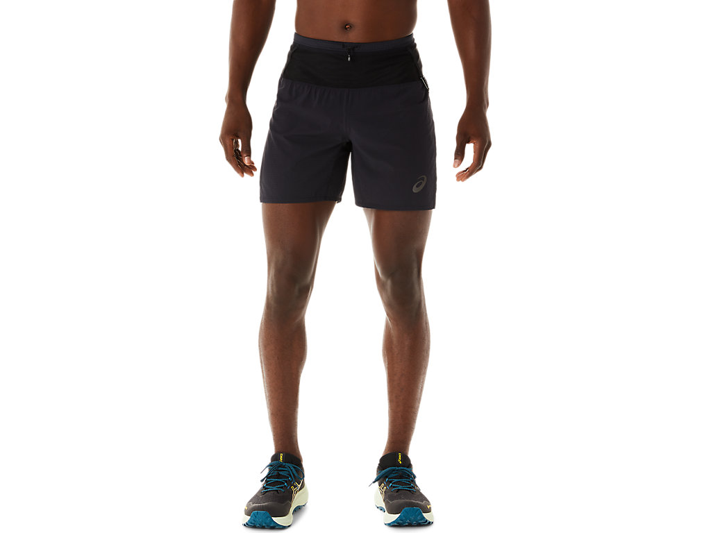 Men's Asics Fujitrail Shorts Black | 5683-HUTFY