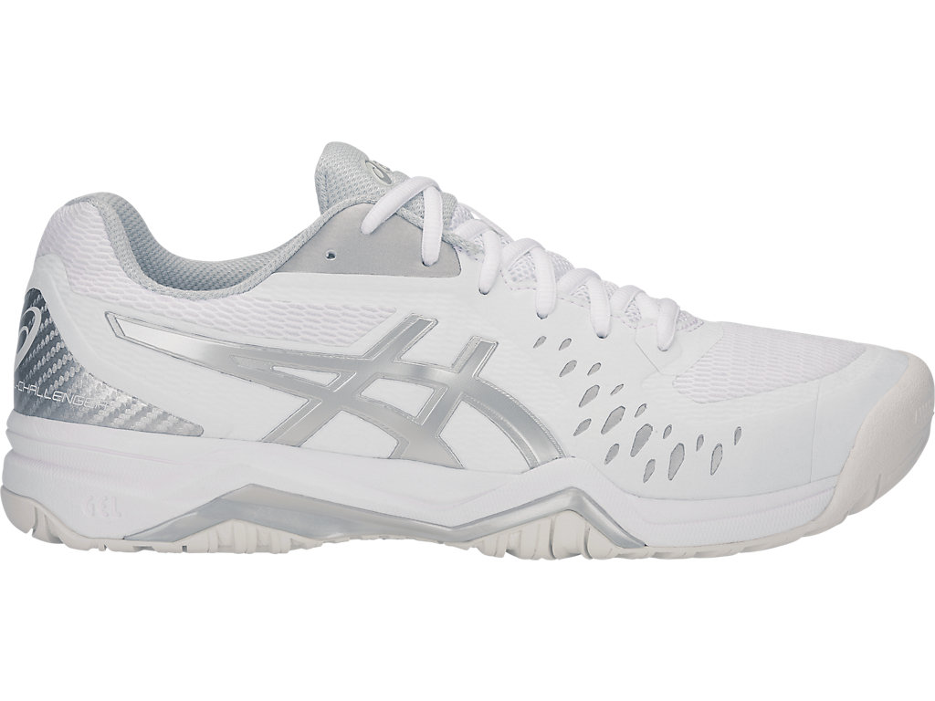 Men's Asics Gel-Challenger 12 Tennis Shoes White / Silver | 8725-FPGJR