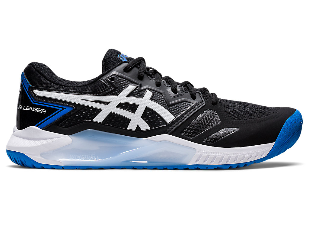 Men's Asics Gel-Challenger 13 Tennis Shoes Black / Blue | 4502-VJNDX