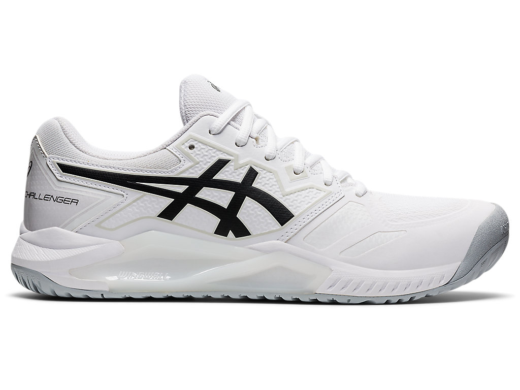 Men's Asics Gel-Challenger 13 Tennis Shoes White / Black | 6704-FVXDL