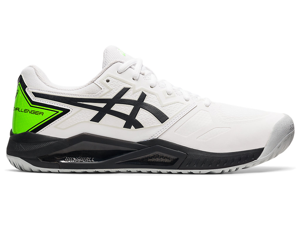 Men's Asics Gel-Challenger 13 Tennis Shoes White / Green | 9782-HIXKV