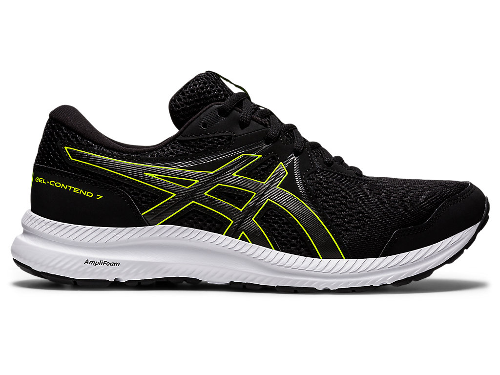 Men's Asics Gel-Contend 7 (4E) Walking Shoes Black / Green | 4201-DBVNX