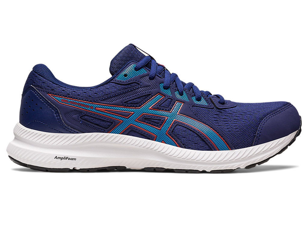 Men's Asics Gel-Contend 8 Extra Wide Running Shoes Indigo Blue / Blue | 4761-BFWSU