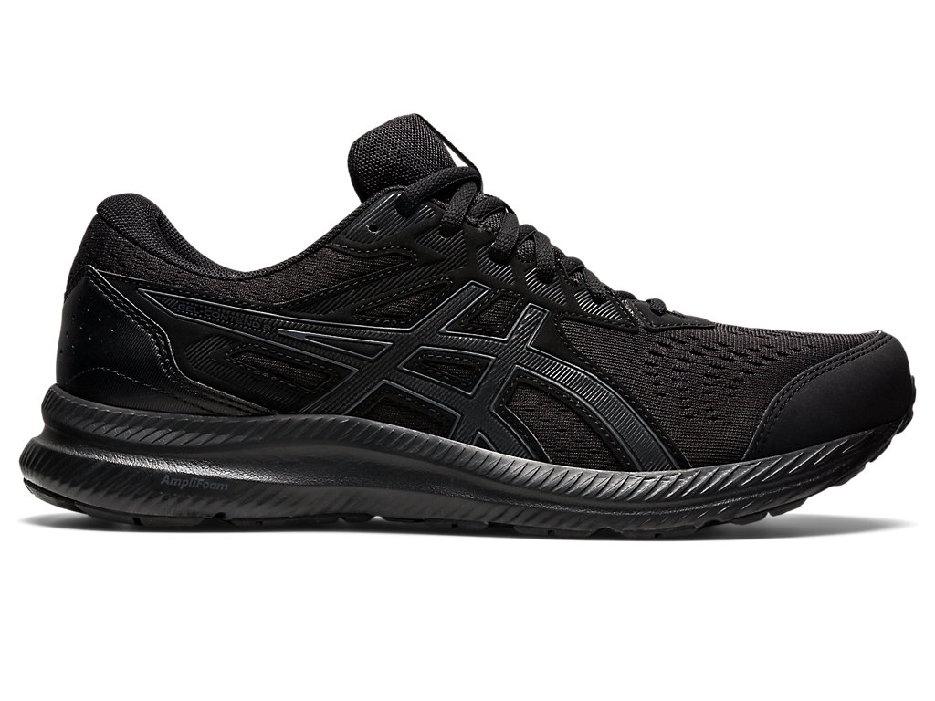 Men's Asics Gel-Contend 8 Running Shoes Black / Grey | 5734-TGVEZ