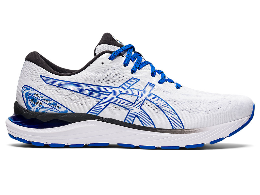 Men's Asics Gel-Cumulus 23 Running Shoes White / Blue | 9863-LBSKM