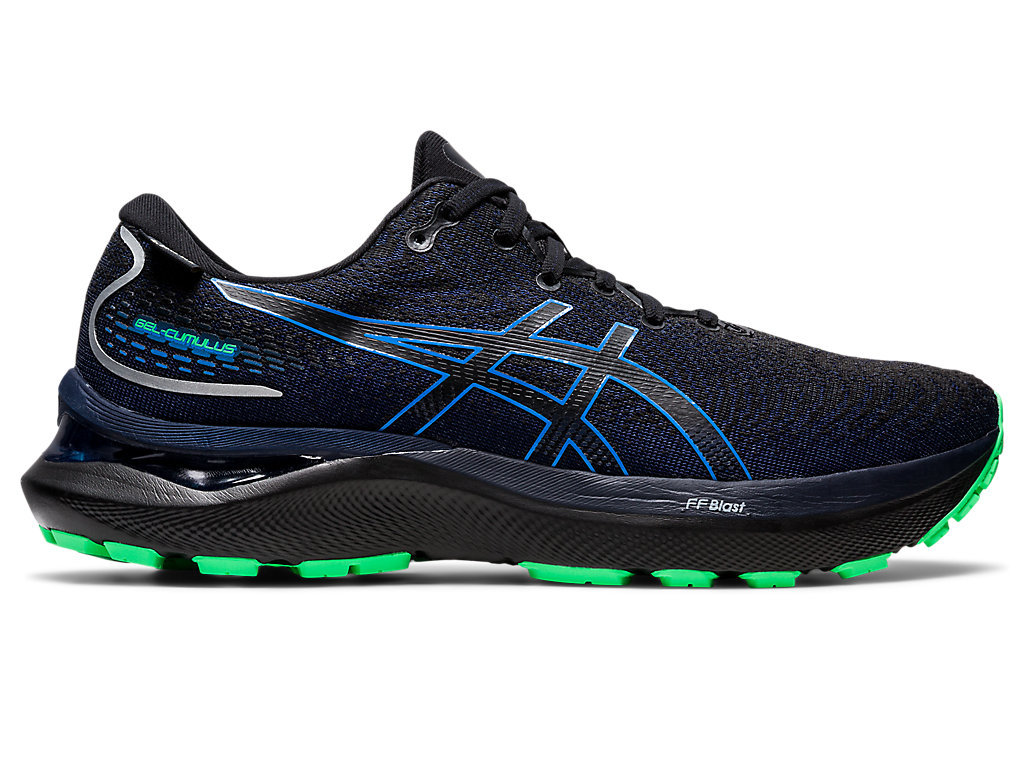 Men's Asics Gel-Cumulus 24 Gtx Running Shoes Black / Blue | 2764-IFLMU