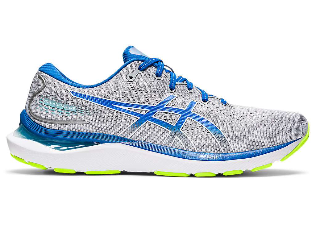 Men's Asics Gel-Cumulus 24 Wide Running Shoes Grey / Blue | 4352-ARVLD