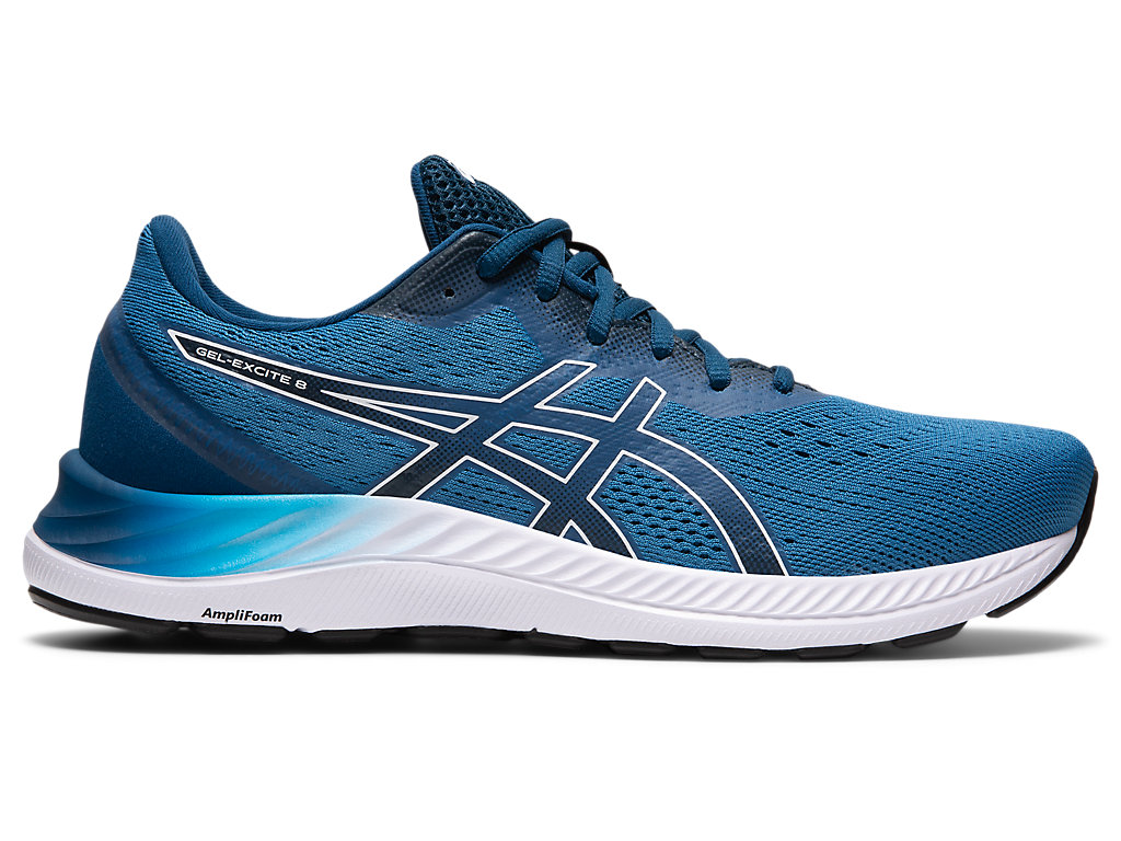 Men's Asics Gel-Excite 8 Walking Shoes Blue / White | 7813-KFAZI