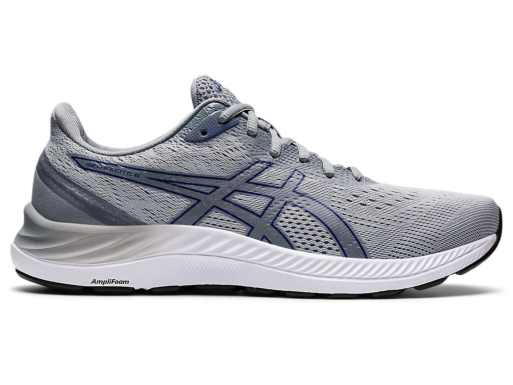 Men's Asics Gel-Excite 8 Walking Shoes Grey / Blue | 9267-ZSYGA