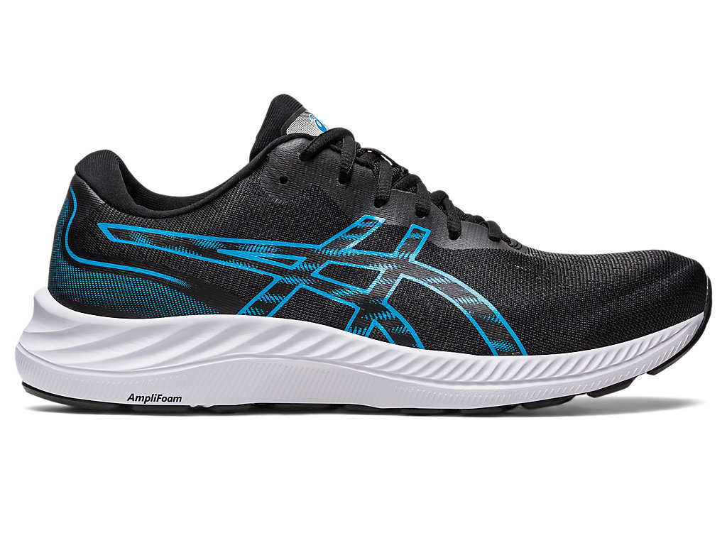 Men's Asics Gel-Excite 9 Running Shoes Black / Blue | 3104-MPWHQ