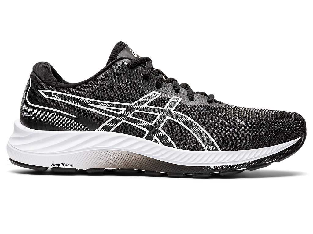 Men's Asics Gel-Excite 9 Walking Shoes Black / White | 8476-XUZAY