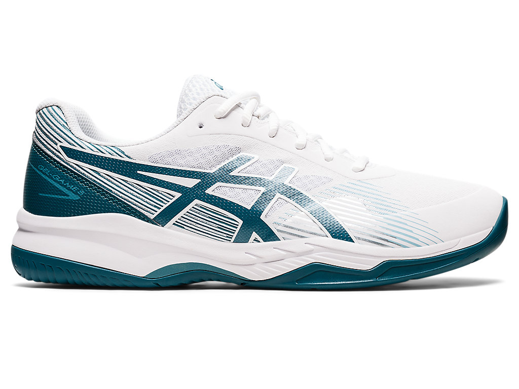 Men's Asics Gel-Game 8 Tennis Shoes White / Deep Green | 3617-ZLJDF