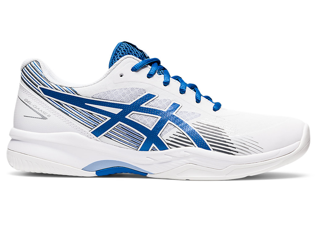 Men's Asics Gel-Game 8 Tennis Shoes White | 6423-JSYRG