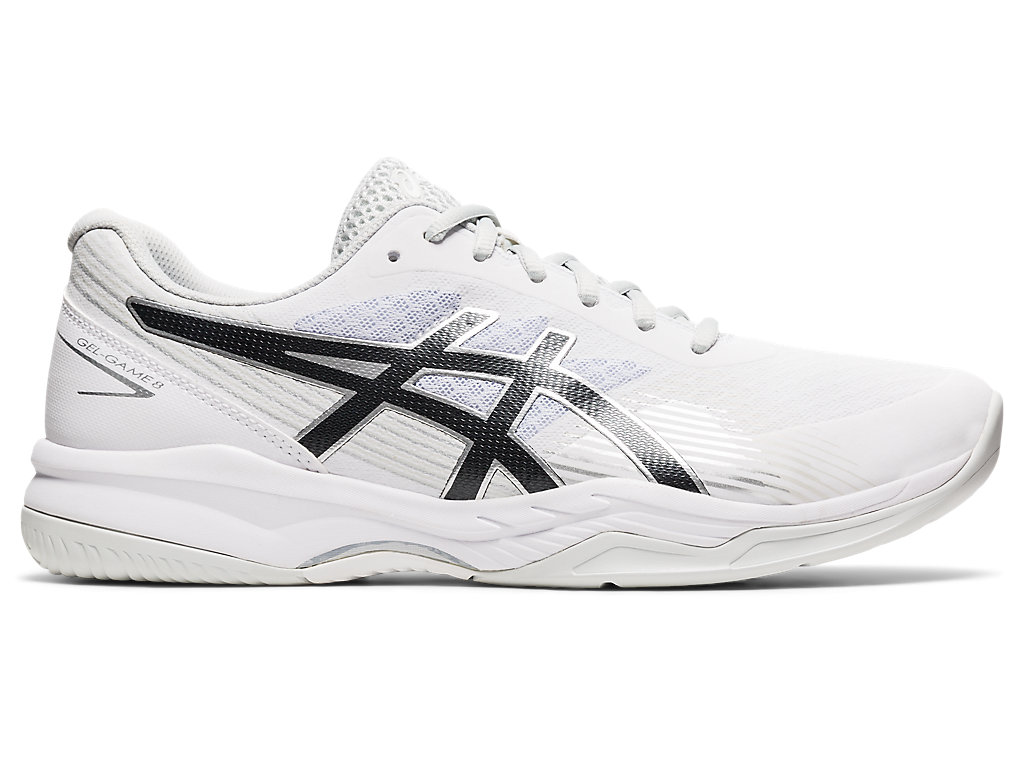 Men's Asics Gel-Game 8 Tennis Shoes White / Black | 7143-ALUQG