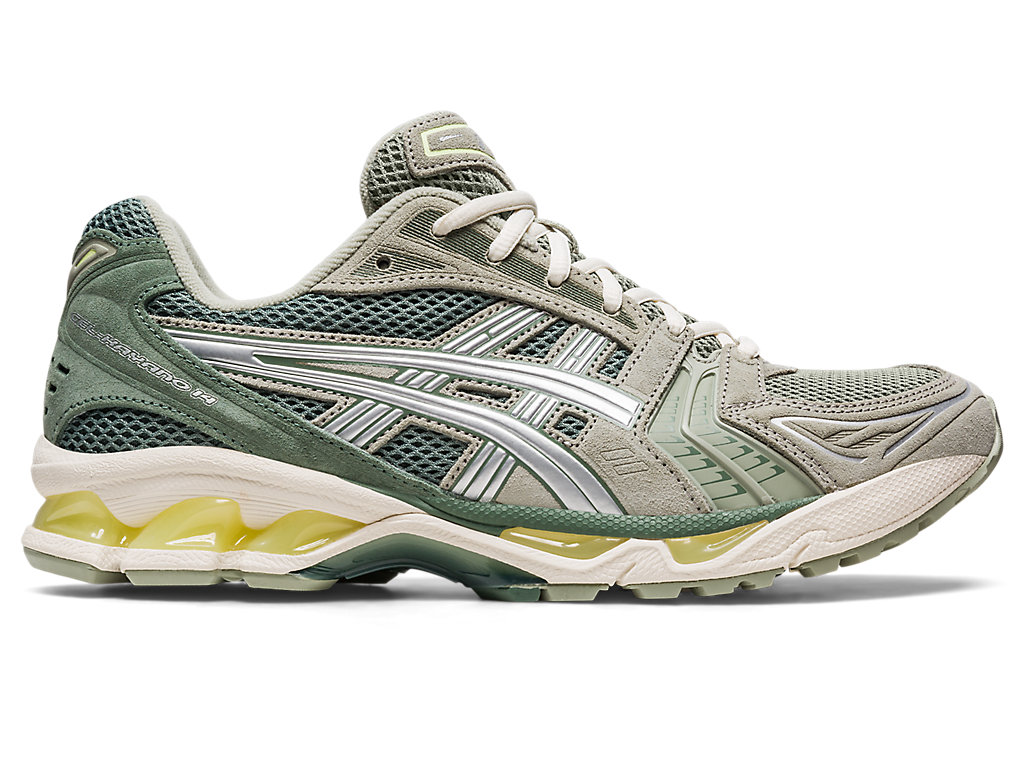 Men's Asics Gel-Kayano 14 Sneakers Olive Grey / Silver | 8436-RDVBN