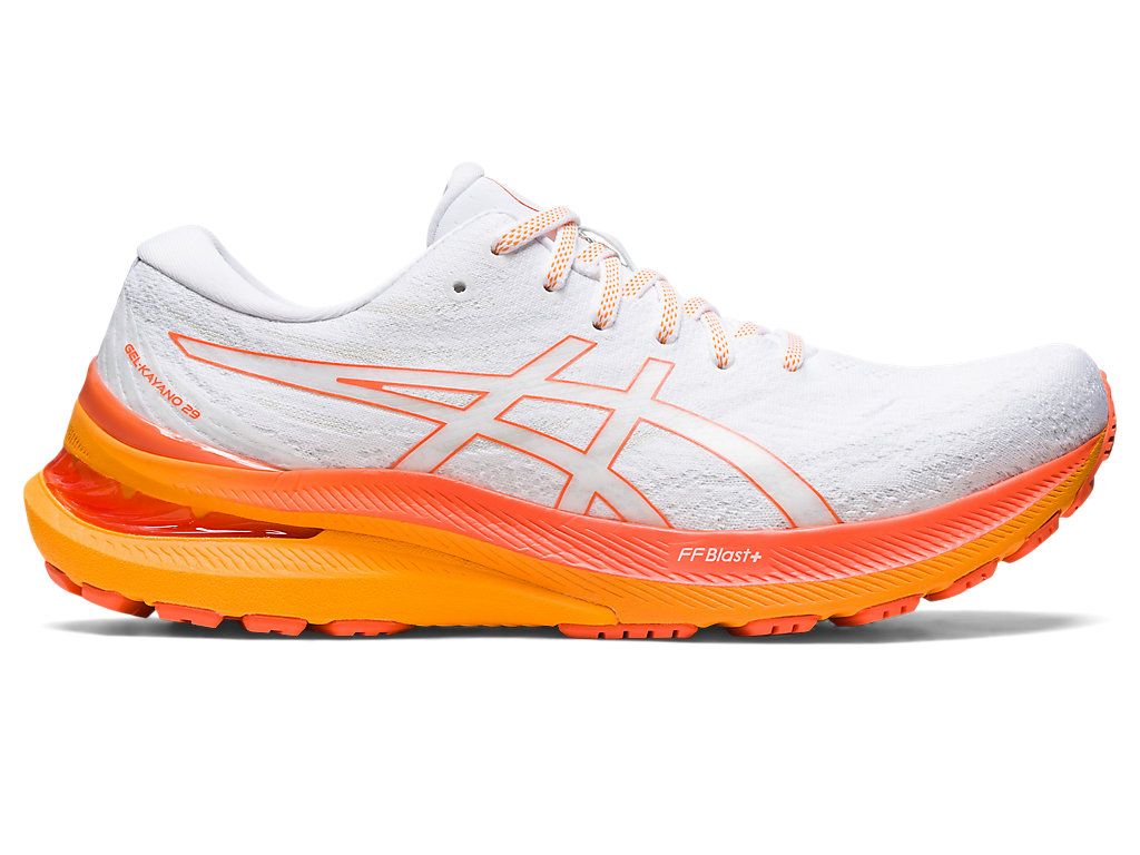 Men's Asics Gel-Kayano 29 Running Shoes White / Orange | 3951-MTKON