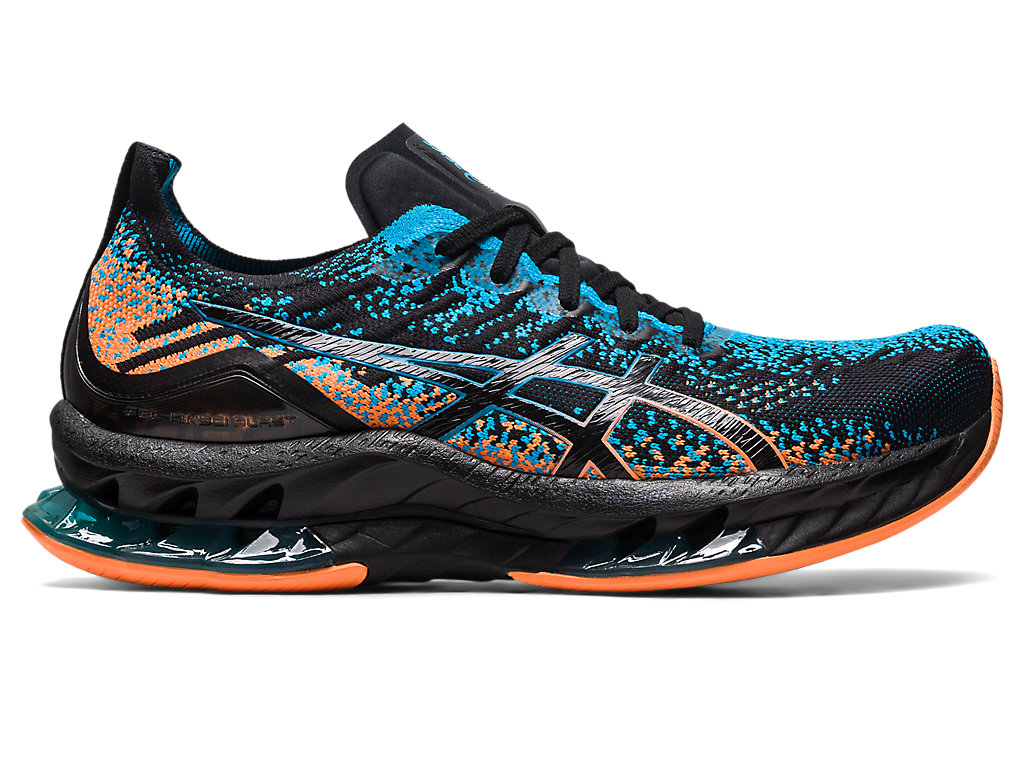 Men's Asics Gel-Kinsei Blast Running Shoes Black / Blue | 1948-GYBDI