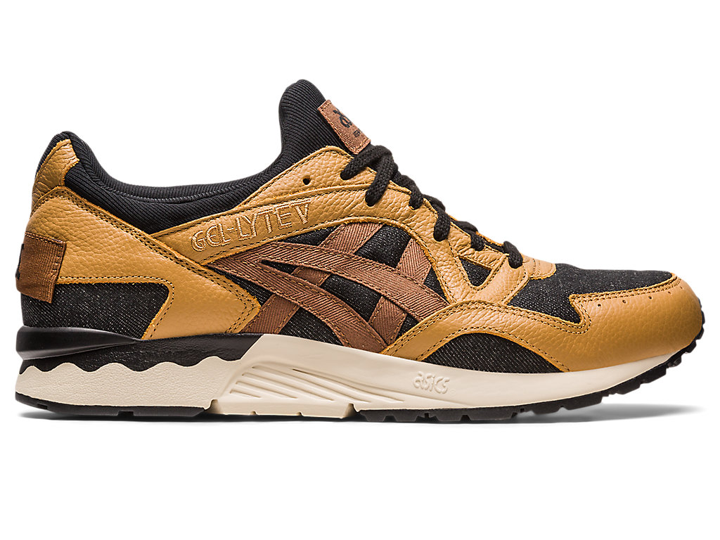 Men's Asics Gel-Lyte V Modern Patchwork Sneakers Black | 2843-LJYOA