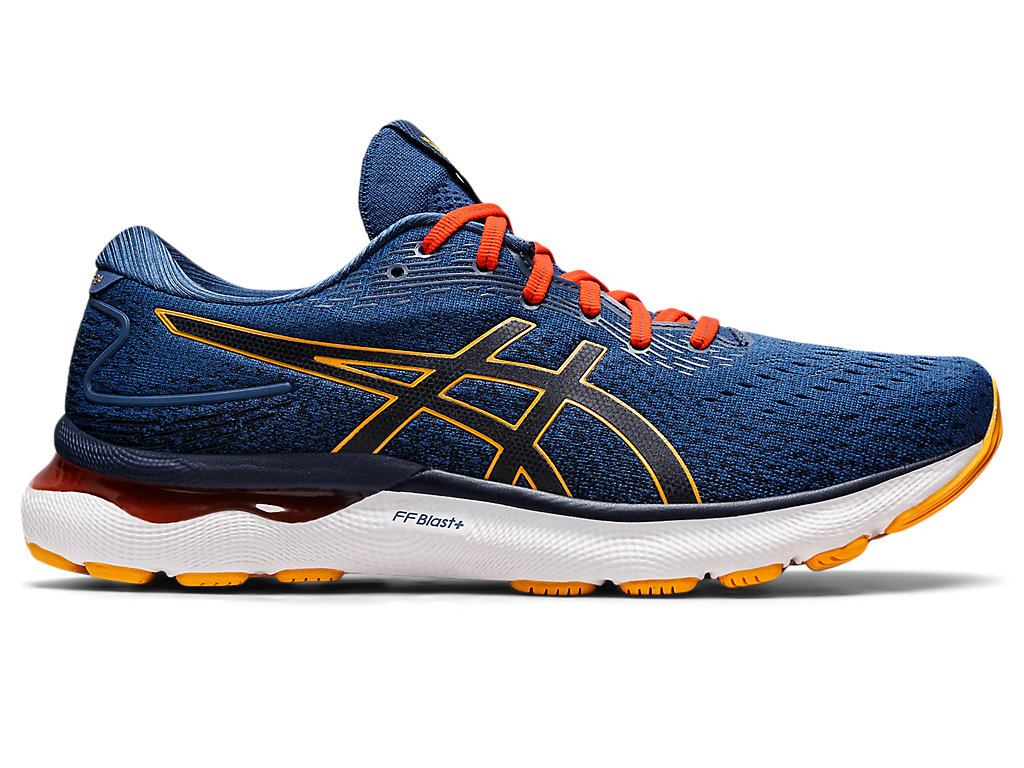 Men's Asics Gel-Nimbus 24 Sneakers Blue / Orange | 8470-NZRCD