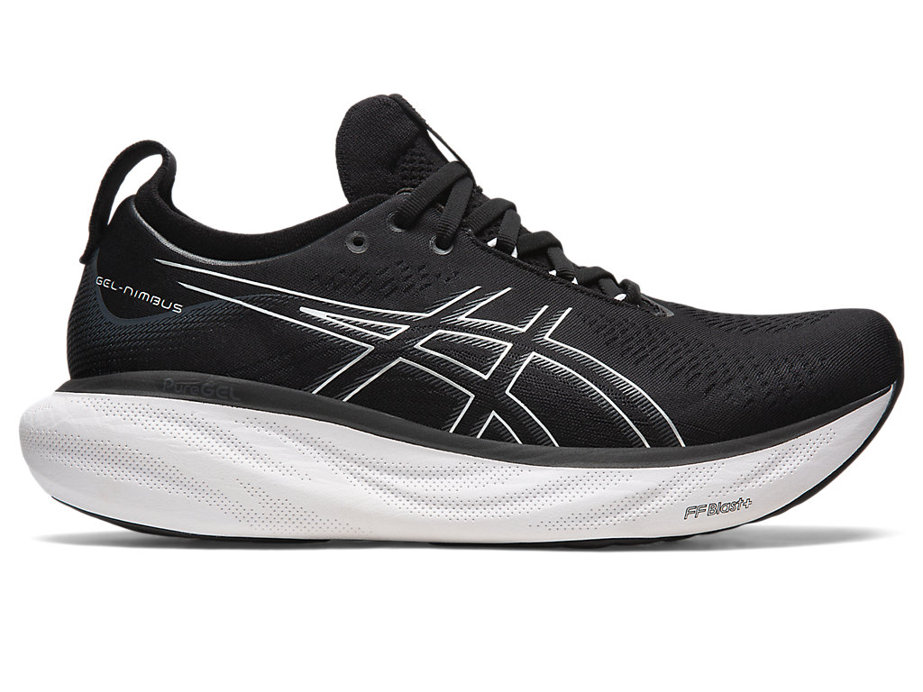 Men's Asics Gel-Nimbus 25 Extra Wide Running Shoes Black / Silver | 6728-ACOPI