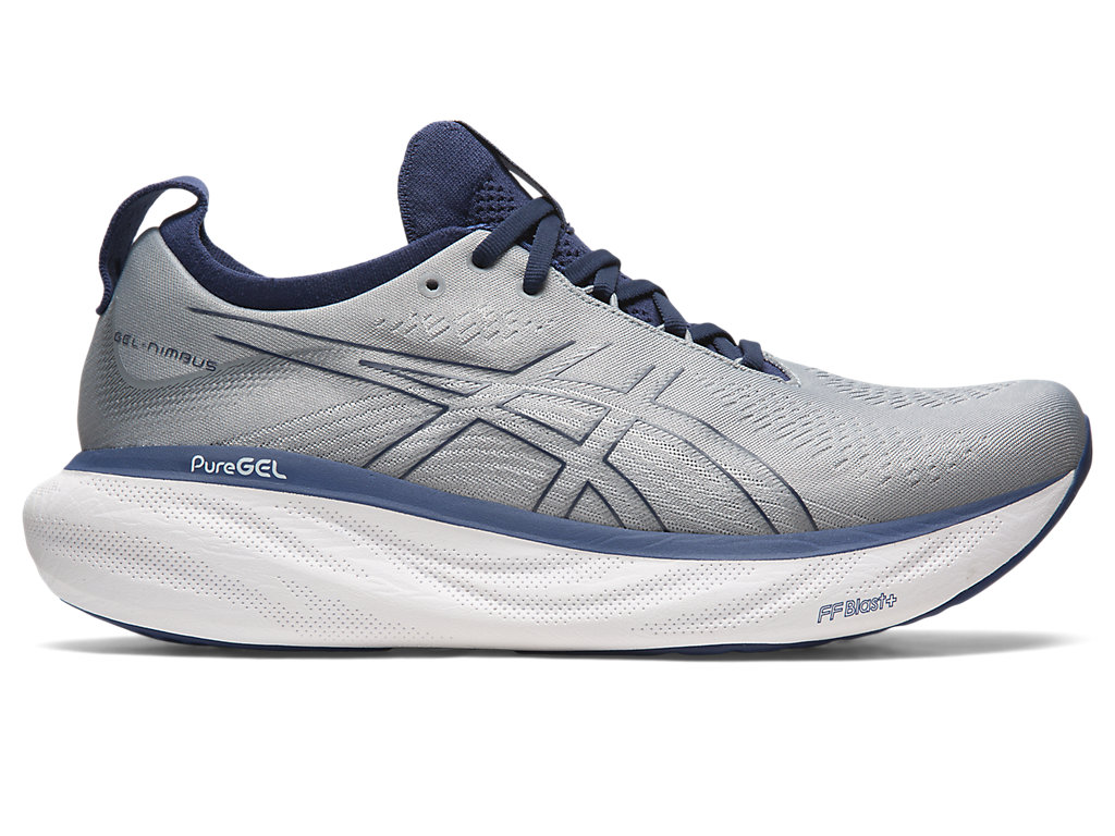 Men's Asics Gel-Nimbus 25 Extra Wide Running Shoes Indigo Blue | 7684-WRNTK