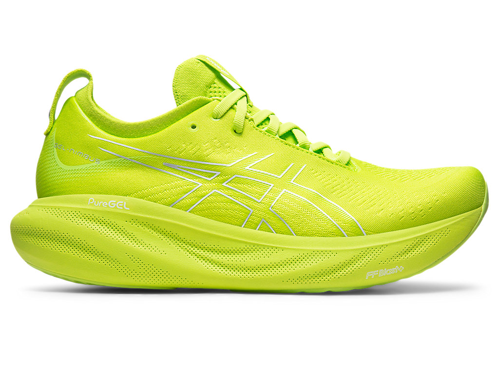 Men's Asics Gel-Nimbus 25 Running Shoes Light Green / White | 9243-FKJXY