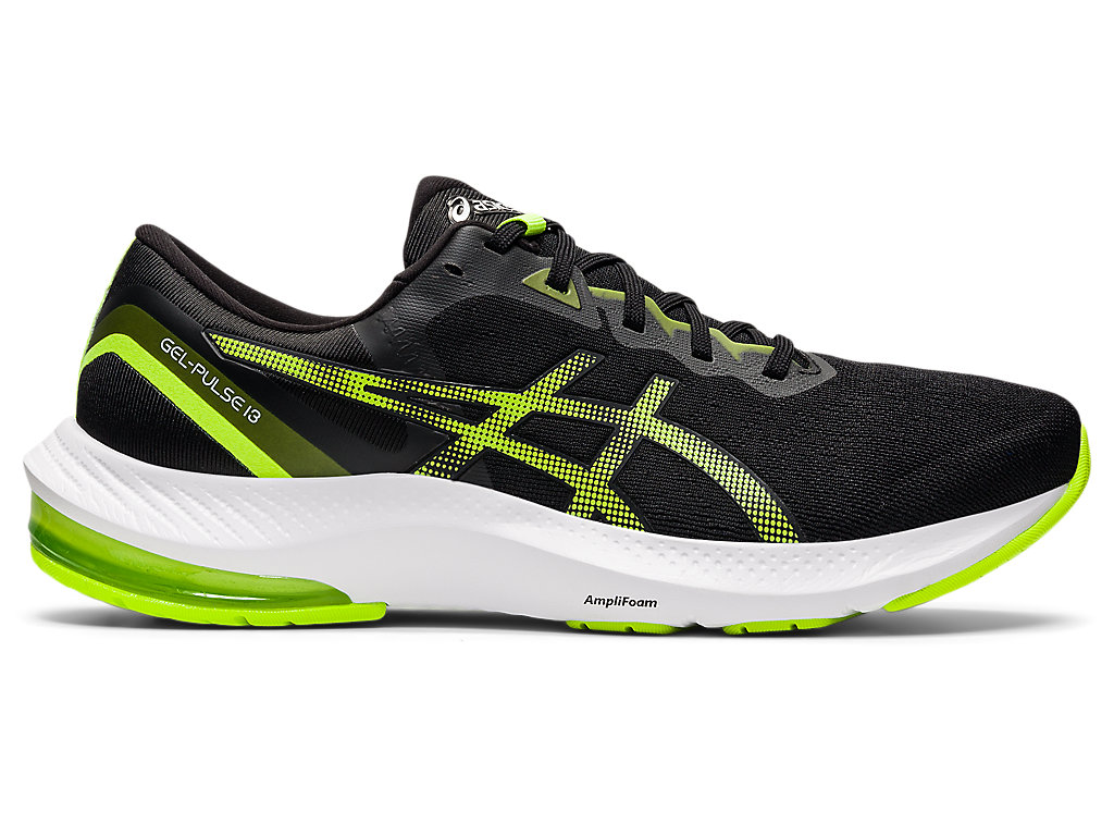 Men's Asics Gel-Pulse 13 Walking Shoes Black / Green | 2317-LGZOC