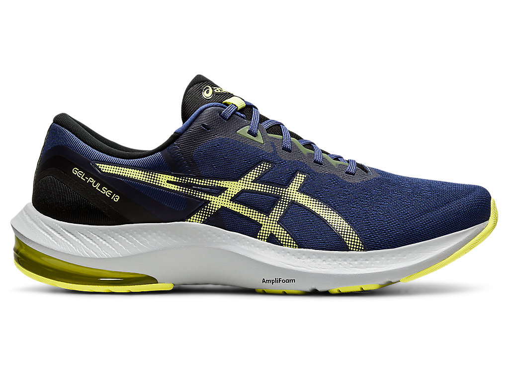 Men's Asics Gel-Pulse 13 Walking Shoes Blue / Yellow | 8314-WIHXR