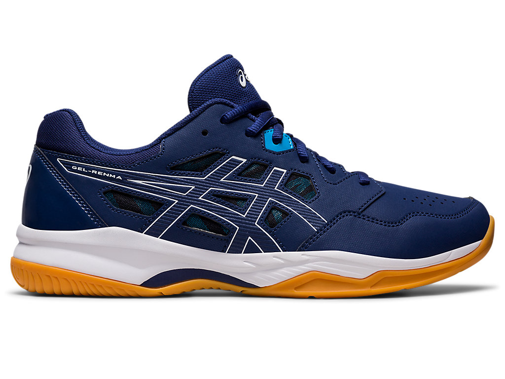 Men's Asics Gel-Renma Tennis Shoes Indigo Blue / White | 2861-VPUJO